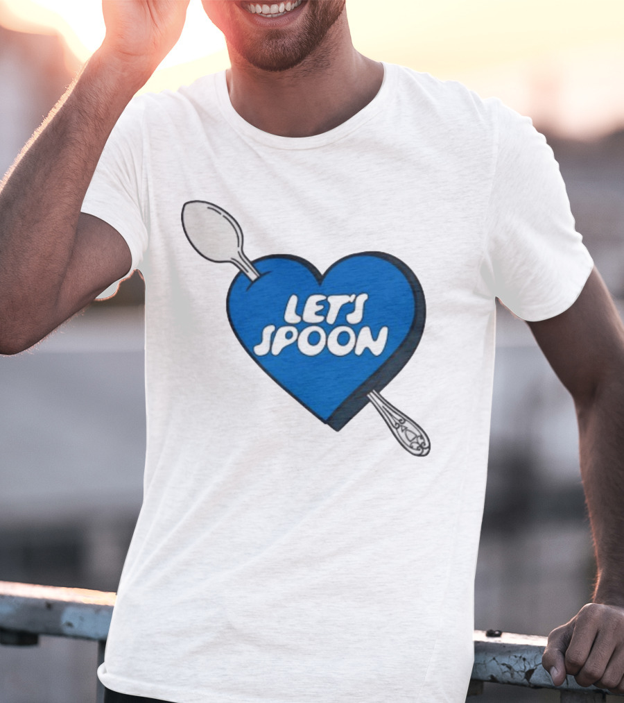 Staycool X Good Culture Let’s Spoon Heart Blue Design With Spoons T-Shirt