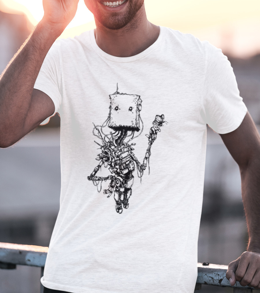 Butterfly Bot Robo Nature Fusion T-Shirt