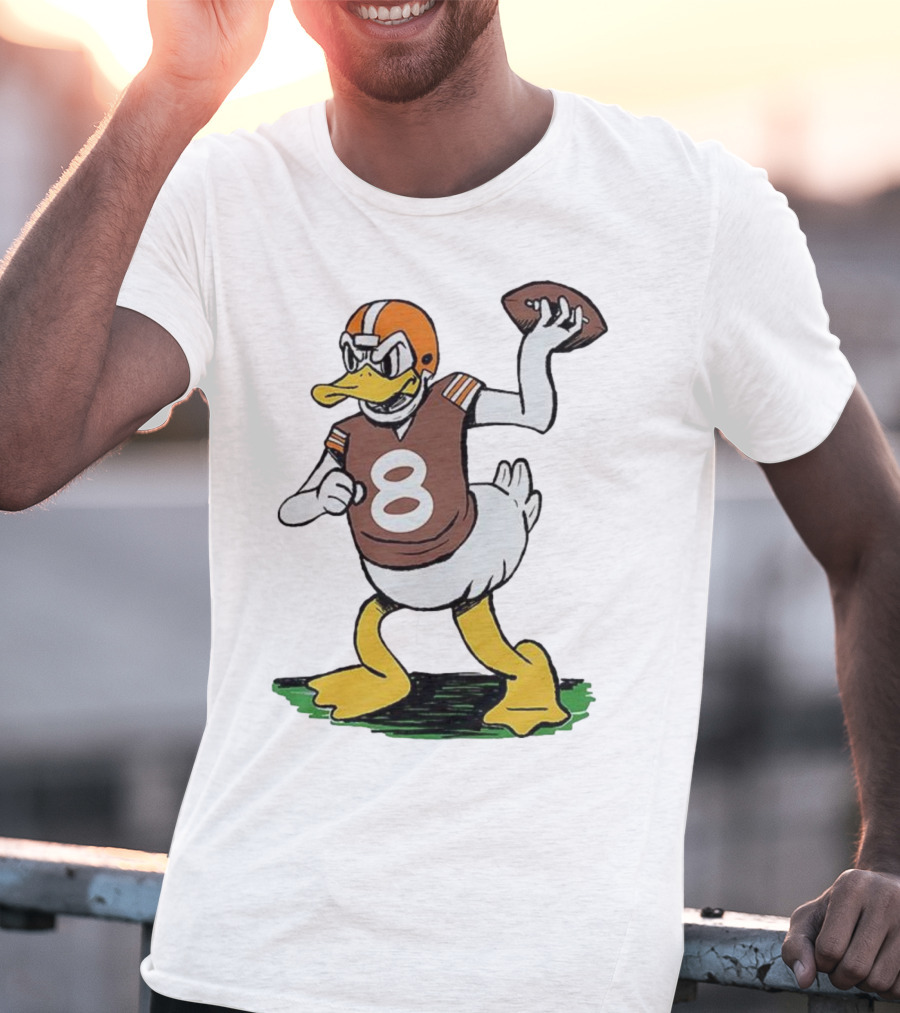 Duck Quarterback Number 8 Cleveland Browns Dillon Gabriel T-Shirt