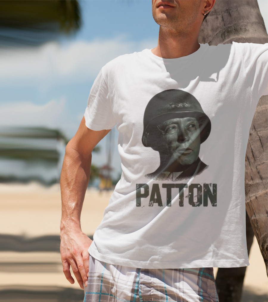 Fightbackpodcast General Patton Image With Patton Text T-Shirt