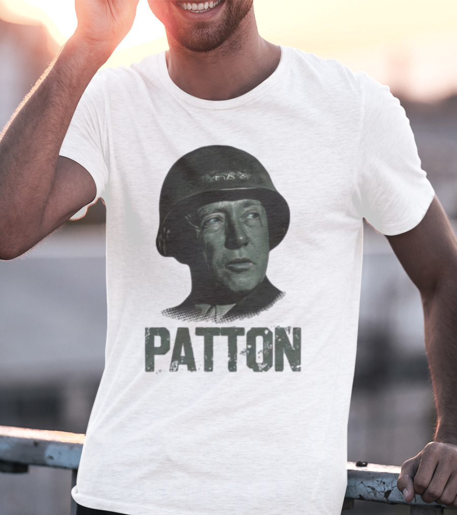 Fightbackpodcast General Patton Image With Patton Text T-Shirt
