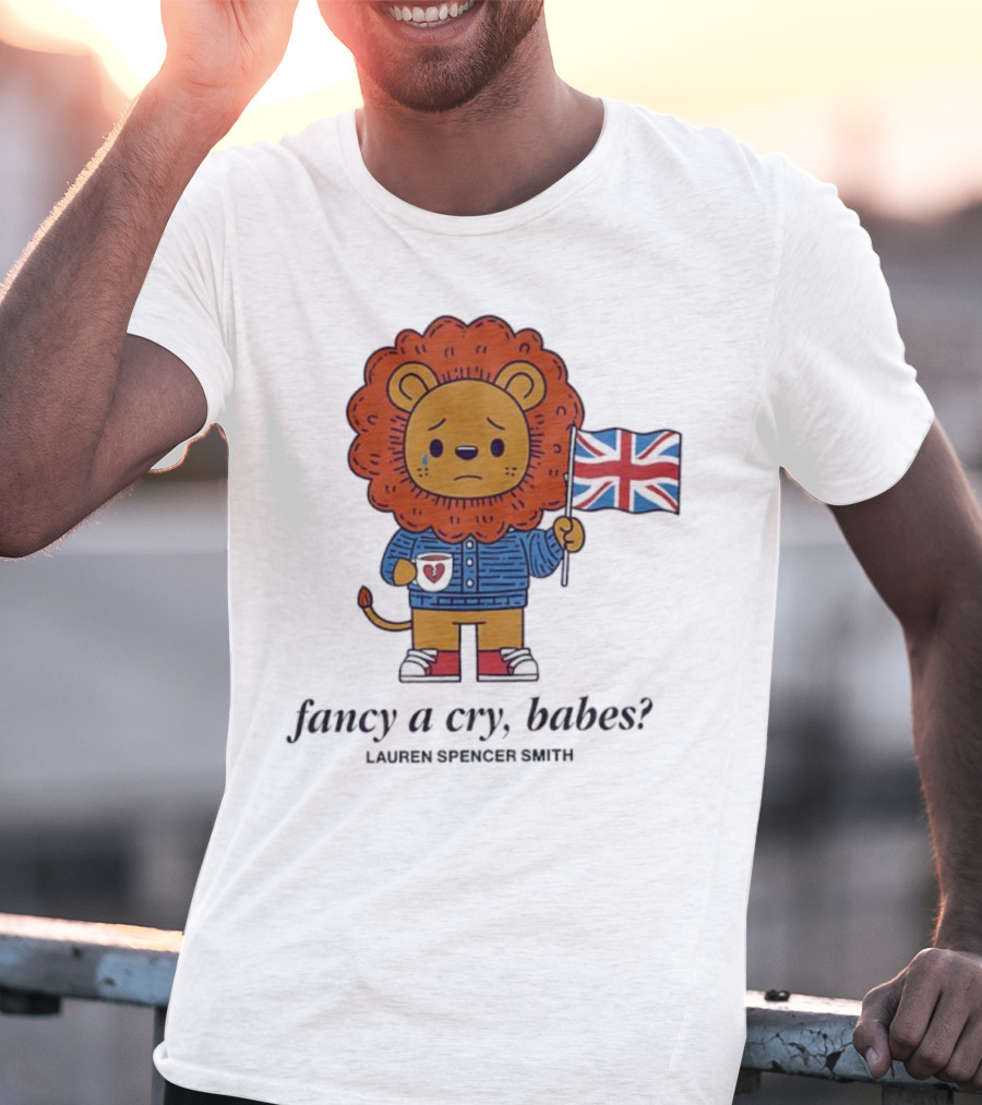 Lauren Spencer Smith Lion England Flag Fancy A Cry Babes T-Shirt