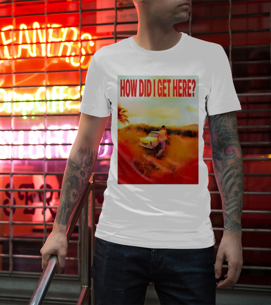 Louis Tomlinson How Did I Get Here Red Text Vintage Car Scene T-Shirt