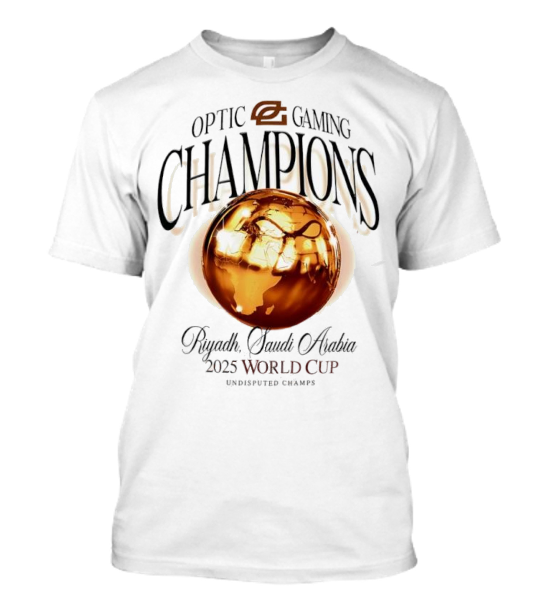 OpTic Gaming EWC Champions Riyadh Saudi Arabia 2025 World Cup Undisputed Champs T-Shirt