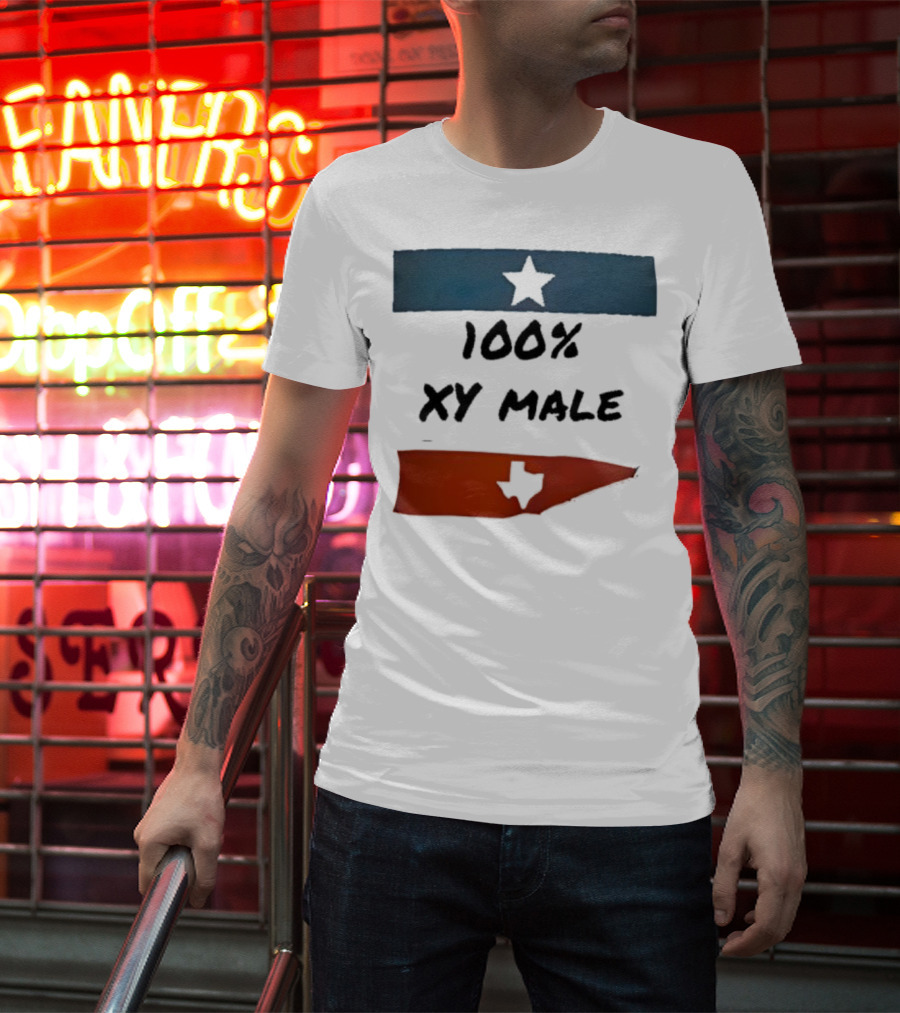 Texas Star 100 Percent XY Male Flag Design T-Shirt