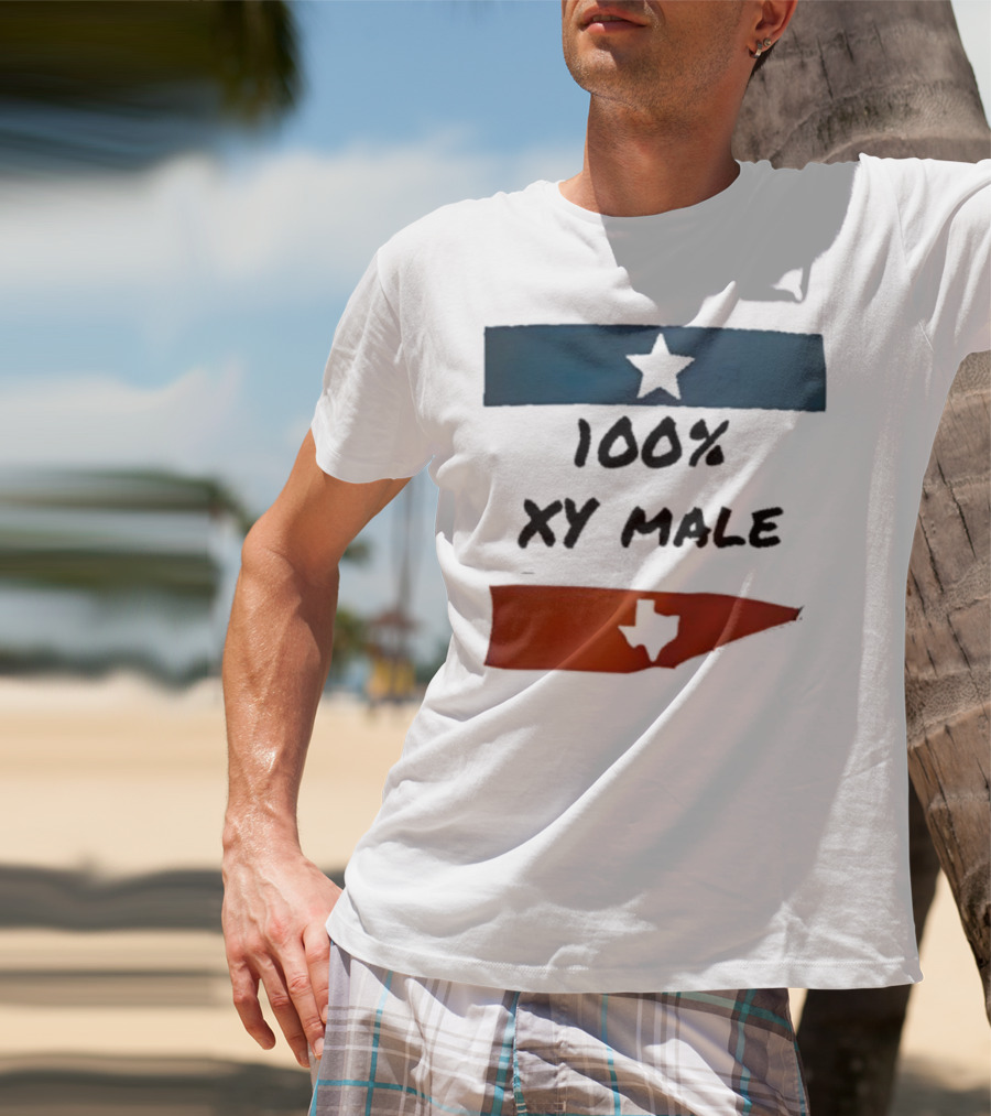 Texas Star 100 Percent XY Male Flag Design T-Shirt