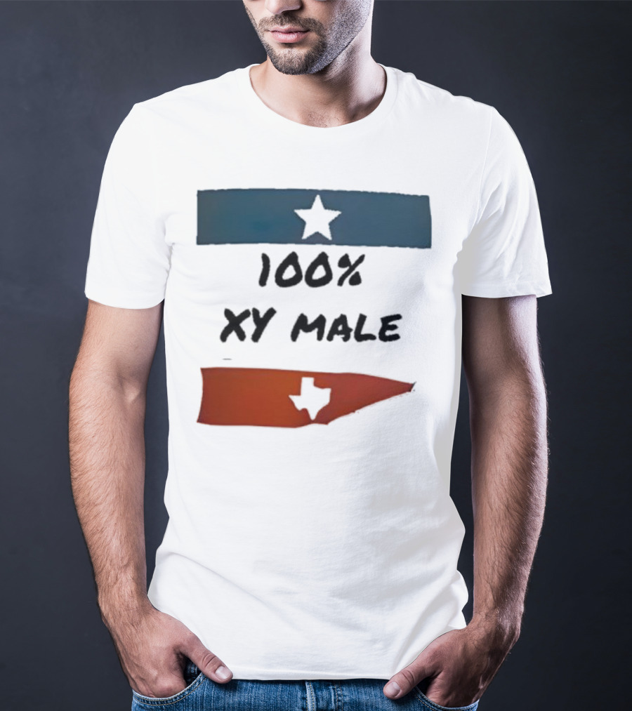 Texas Star 100 Percent XY Male Flag Design T-Shirt