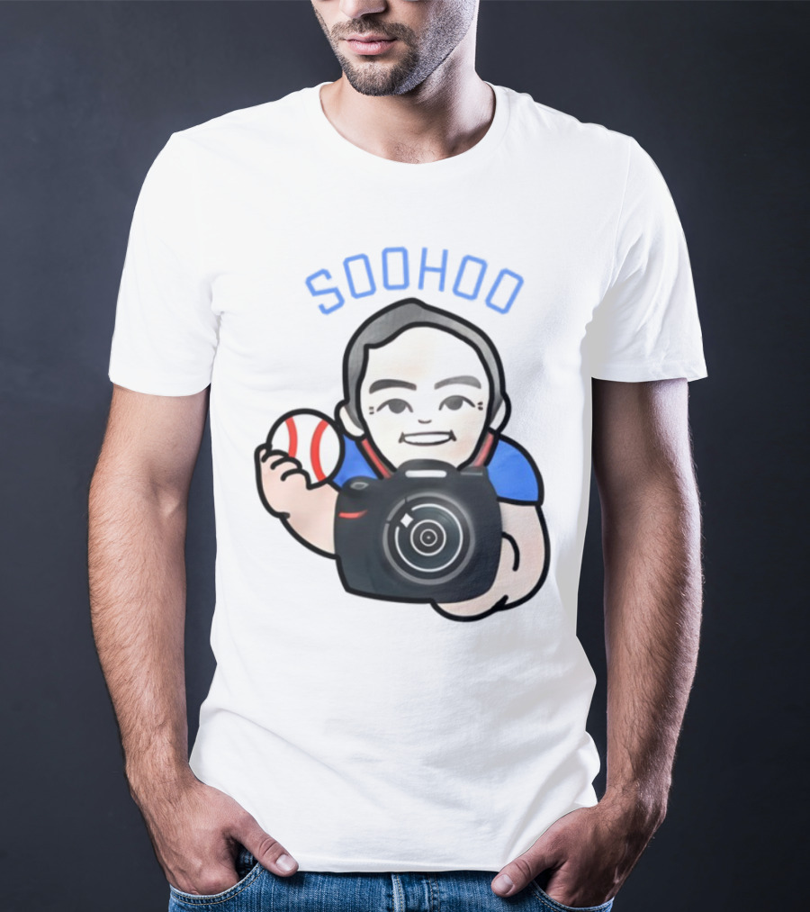 Soohoo Baseball Photographer Character Holding Camera And Ball T-Shirt