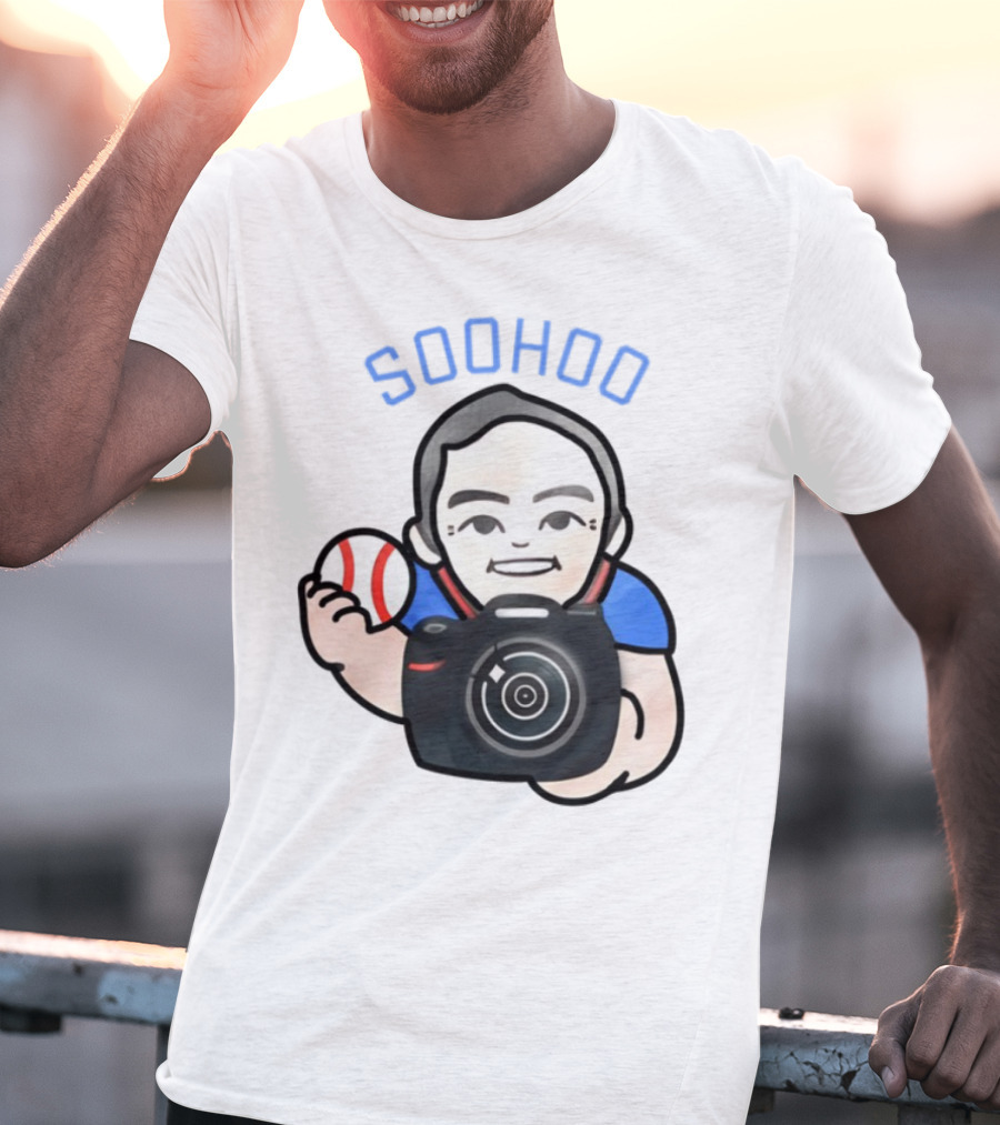 Soohoo Baseball Photographer Character Holding Camera And Ball T-Shirt
