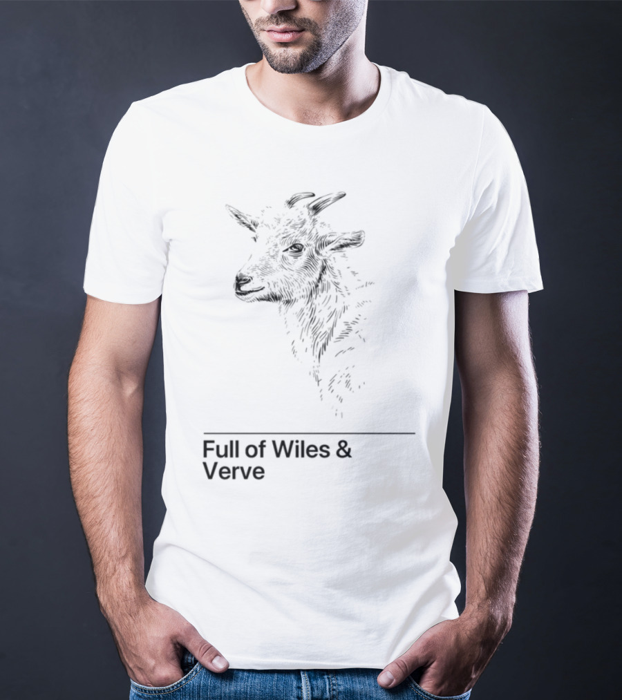 Dreamwieber Full Of Wiles Verve Goat Black And White T-Shirt