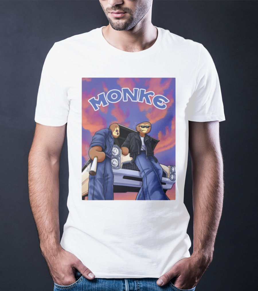 Joe Monke Cool Vibe Retro Car Art T-Shirt