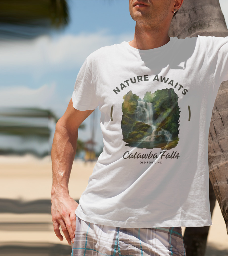 Nature Awaits Catawba Falls Old Fort NC T-Shirt
