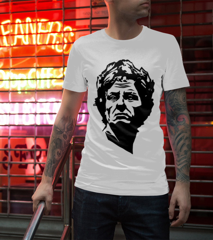 Daily Roman Updates Julius Caesar Line Art Sketch T-Shirt