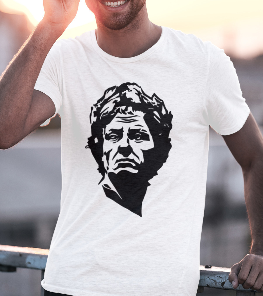 Daily Roman Updates Julius Caesar Line Art Sketch T-Shirt