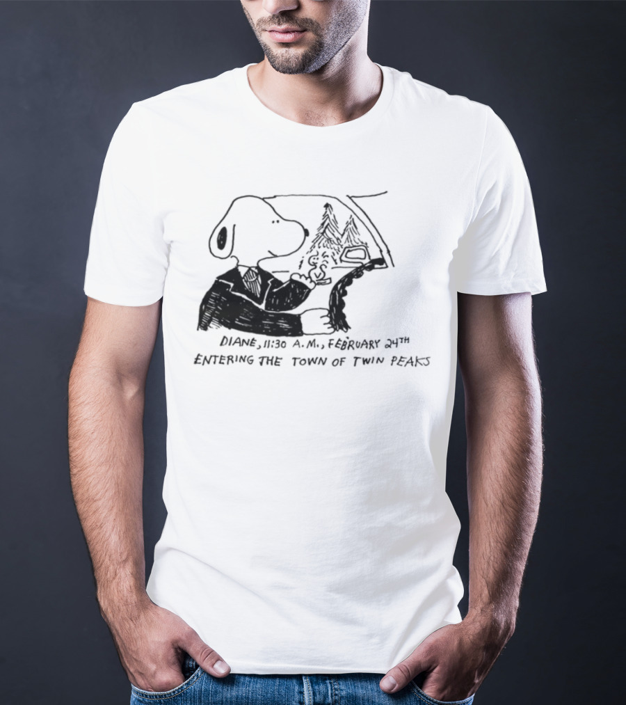 Dale Snooper Diane February 24th Entering The Town Of Twin Peaks T-Shirt