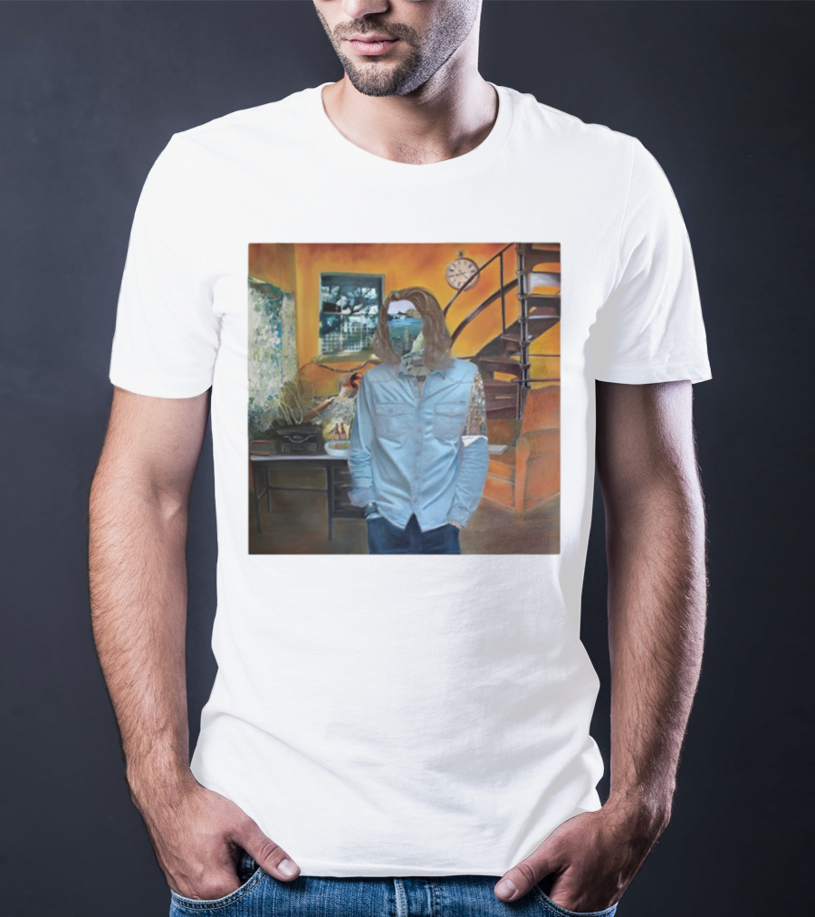 Hozier Album 10 Year Anniversary Surreal Collage Art Blue T-Shirt