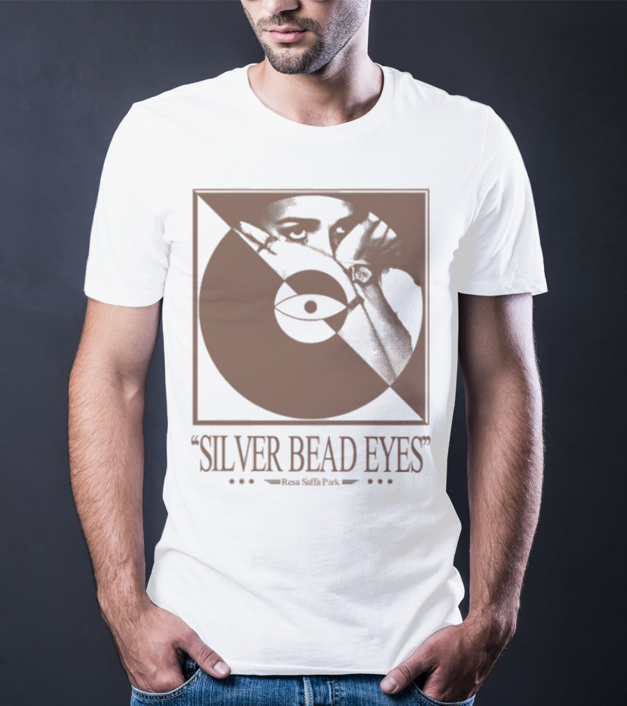 Resa Saffa Park Silver Bead Eyes Record Eye Art T-Shirt