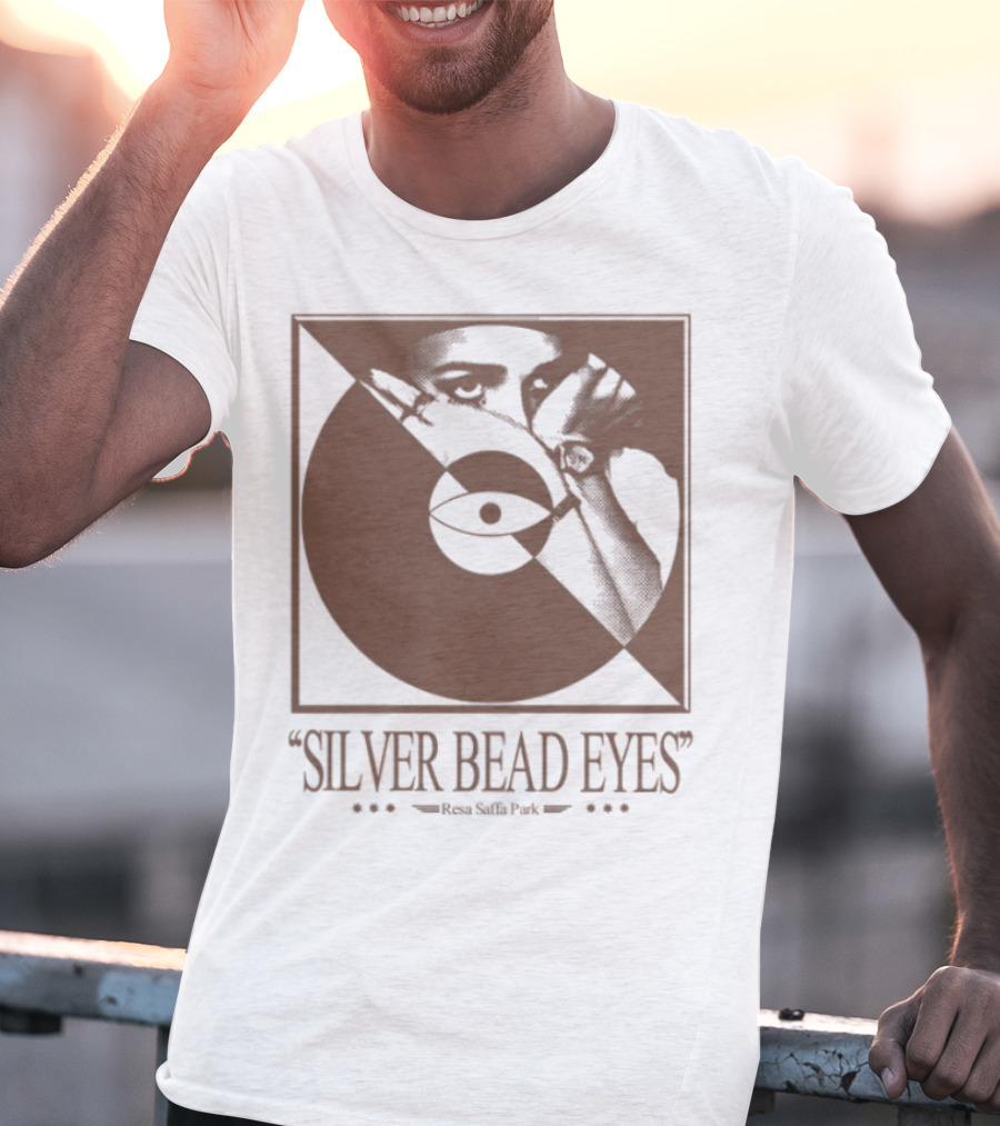 Resa Saffa Park Silver Bead Eyes Record Eye Art T-Shirt