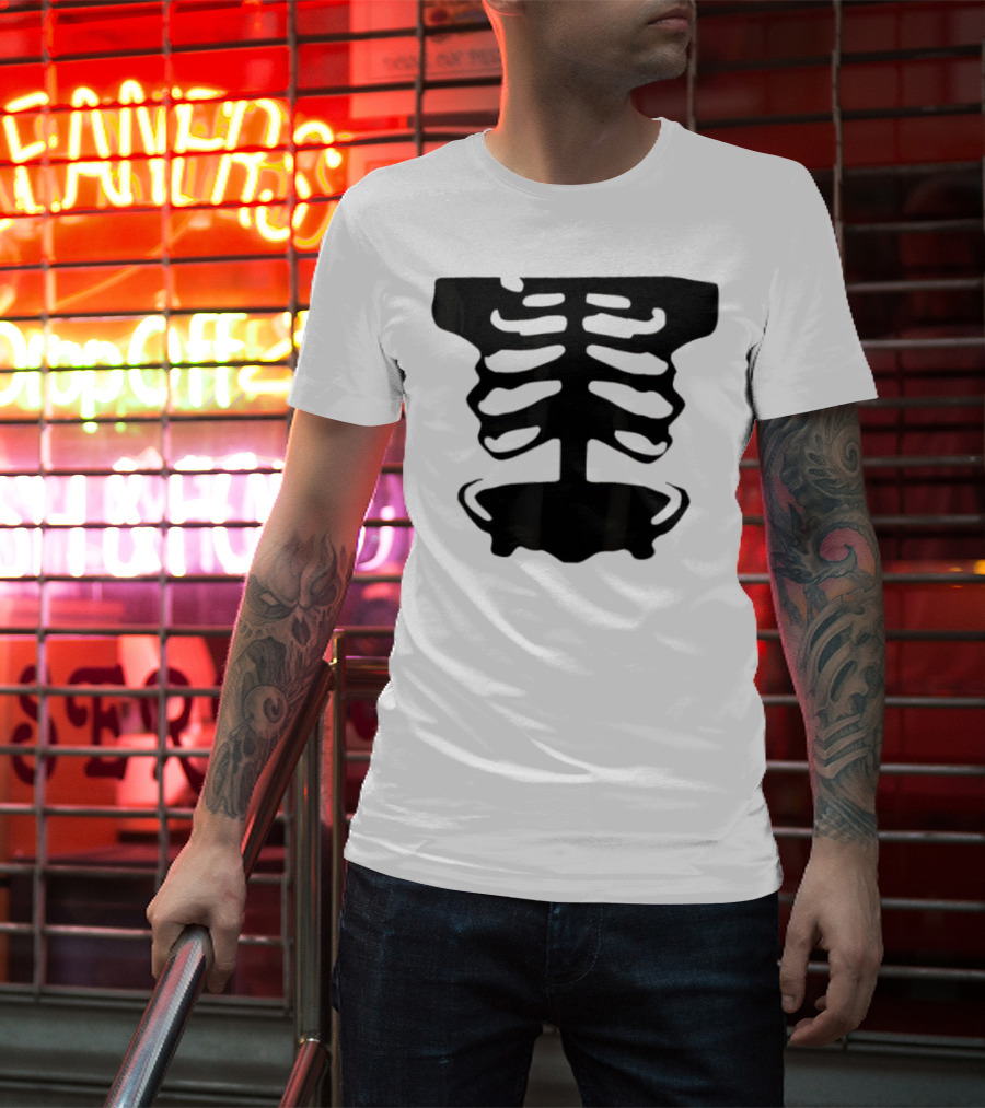 1x1x1x1 Forsaken Skeleton Halloween Costume T-Shirt