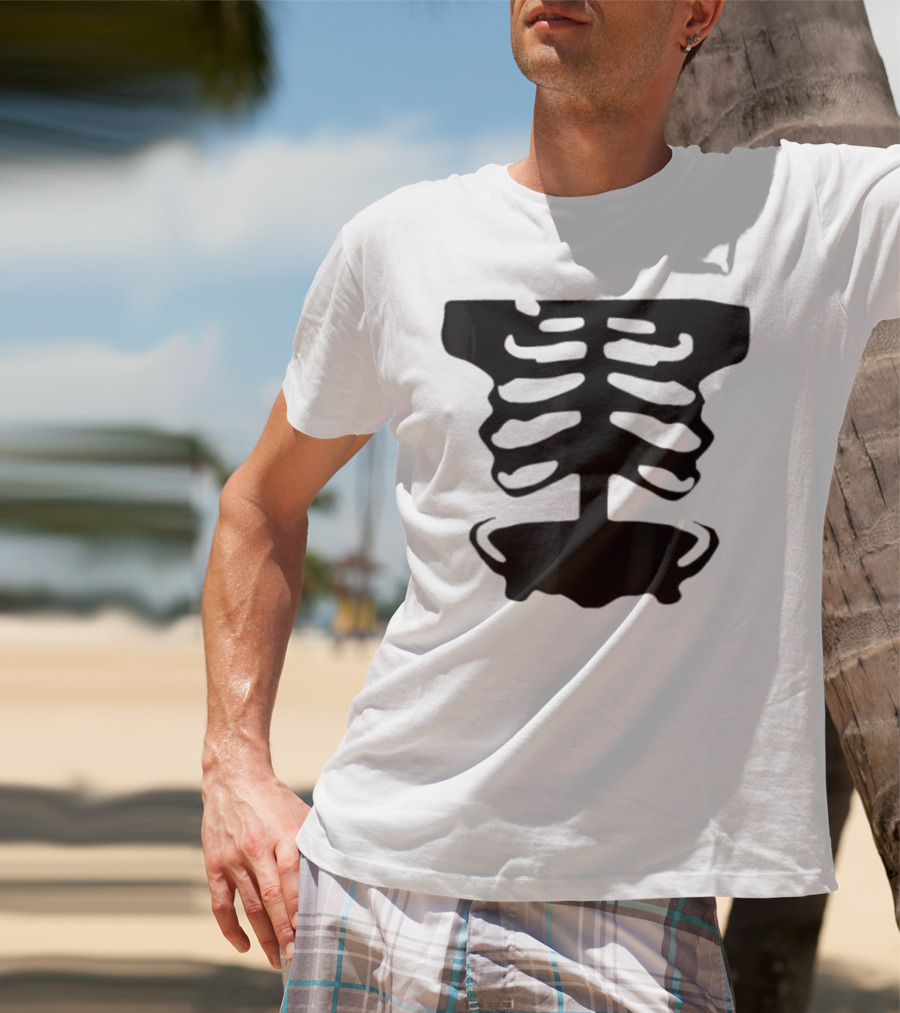 1x1x1x1 Forsaken Skeleton Halloween Costume T-Shirt