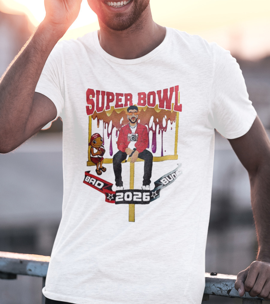 Bad Bunny Super Bowl LX 2026 Cartoon Puerto Rico Benito Bowl T-Shirt
