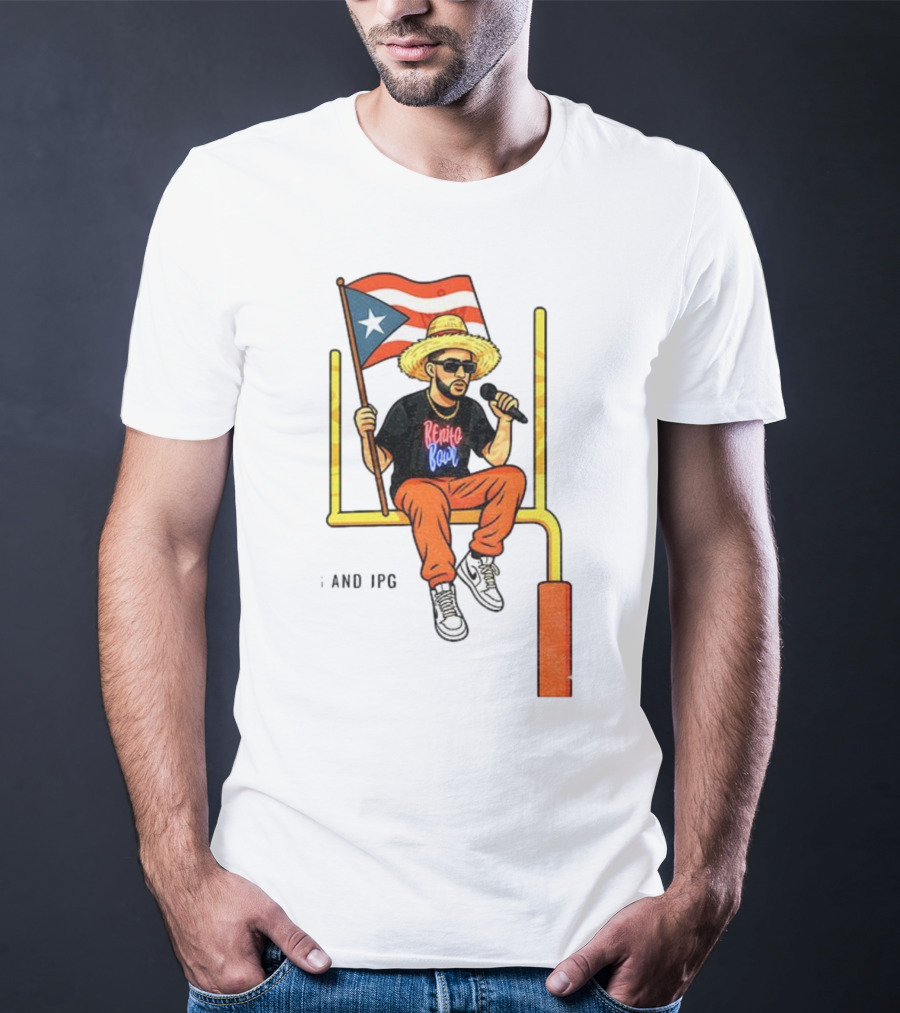 Bad Bunny Puerto Rico Flag Super Bowl LX 2026 Benito Bowl Mic Hat Sunglasses T-Shirt