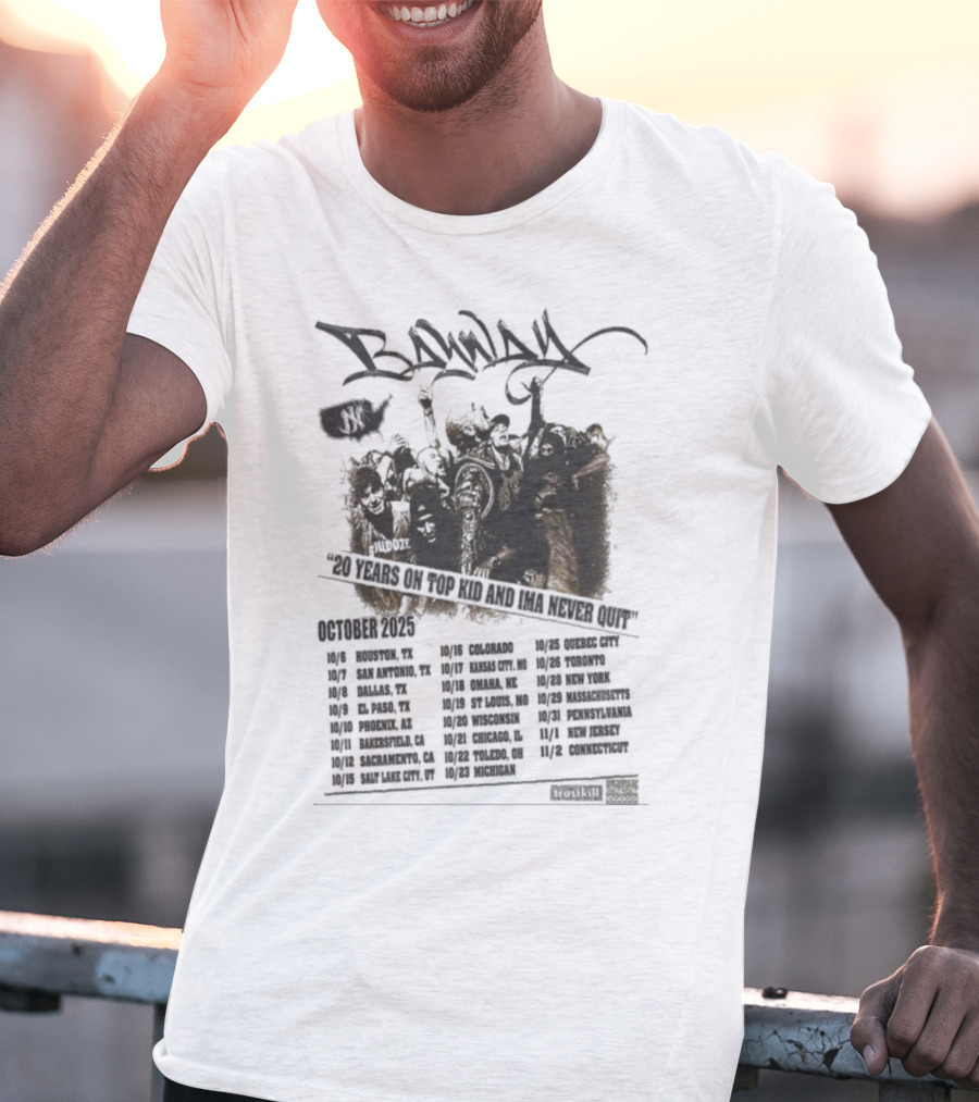 Banway 30 Years On Top Kid Ima Never Quit October 2025 Graffiti Style Street Culture Celebration T-Shirt