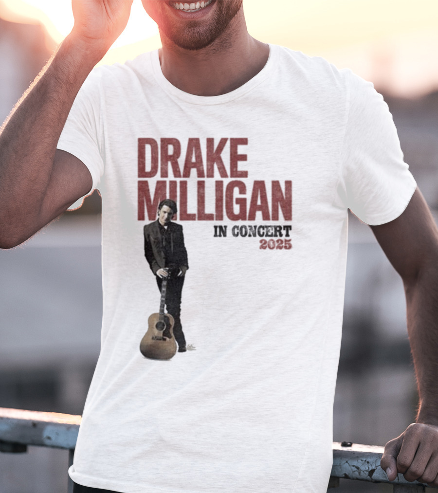 Drake Milligan Live On Stage 2025 Concert Tour T-Shirt