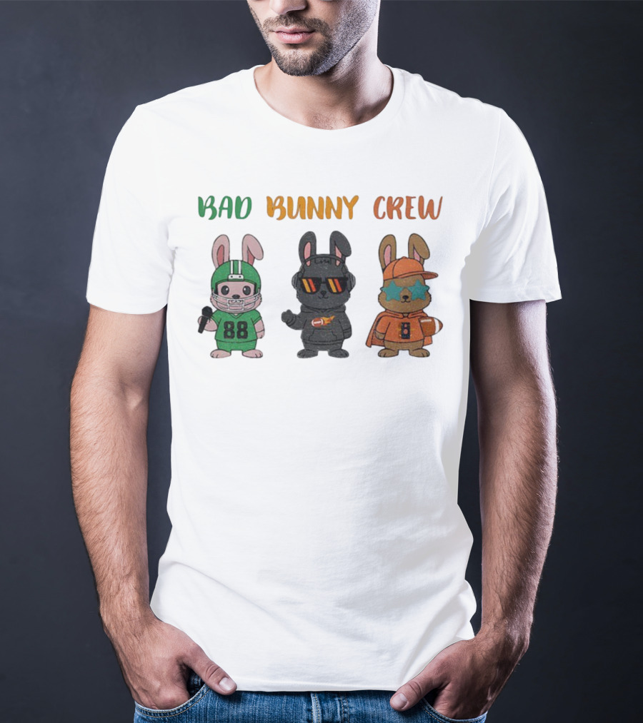 Bad Bunny Crew Football Game Day Naughty Theme T-Shirt