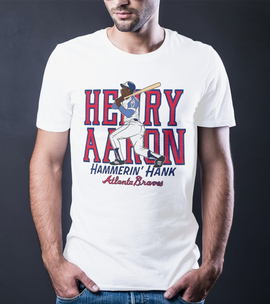 Hank Aaron Hammerin’ Hank Atlanta Braves MLB Baseball 2025 T-Shirt