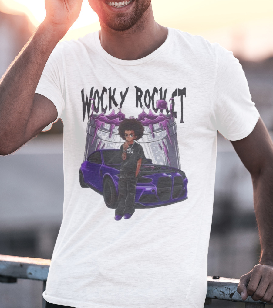 Wocky Rocket SRT Halloween Purple Car Character T-Shirt