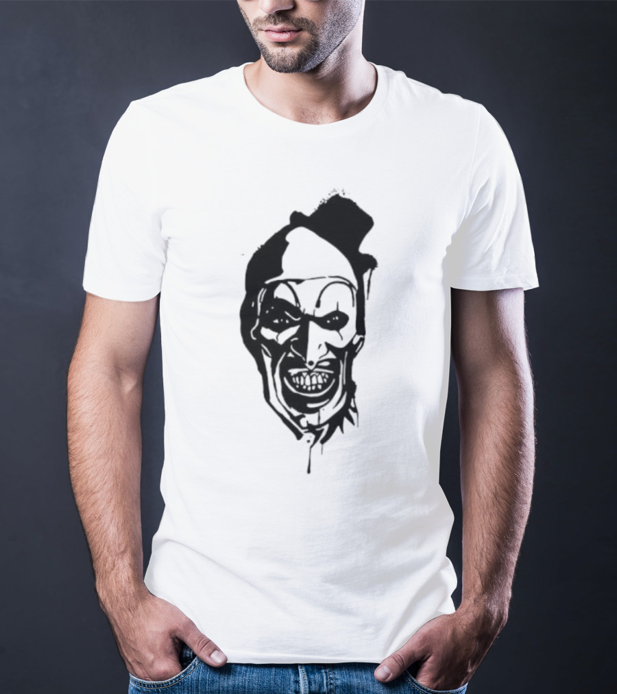 Art The Clown Terrifier Horror Character Face Illustration T-Shirt