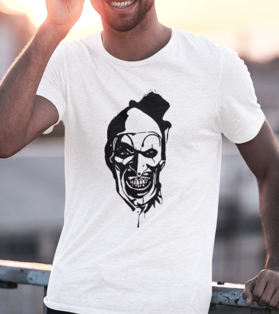 Art The Clown Terrifier Horror Character Face Illustration T-Shirt