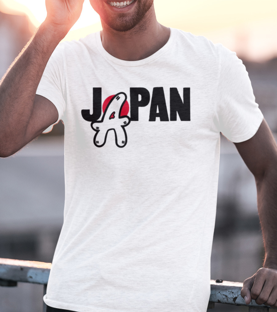 Japan Blu Boy A Bright Red Sun Playful Style T-Shirt