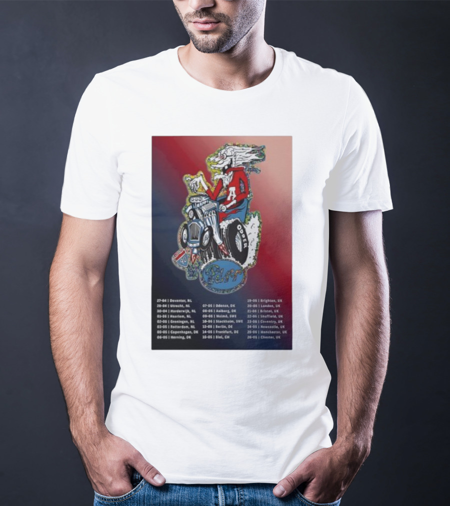 Europe UK Spring 2026 Charlie Parr Tour Dates Netherlands Denmark Sweden UK T-Shirt