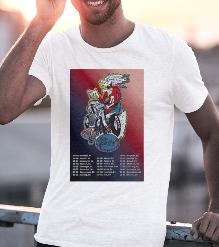 Europe UK Spring 2026 Charlie Parr Tour Dates Netherlands Denmark Sweden UK T-Shirt