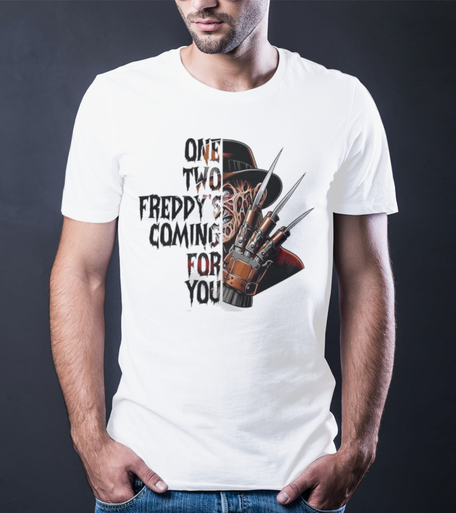 Freddy Krueger One Two Freddy’s Coming For You Horror Halloween T-Shirt