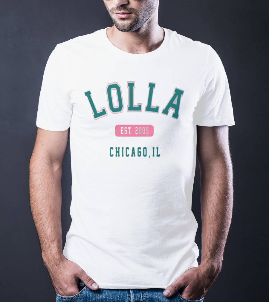 Lolla Est 2005 Chicago IL Collegiate Style T-Shirt