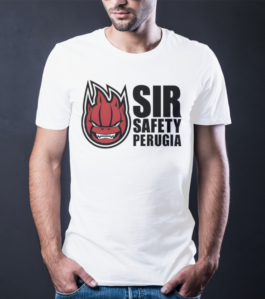 Sir Safety Perugia Volleyball Team Iconic Red Mascot T-Shirt