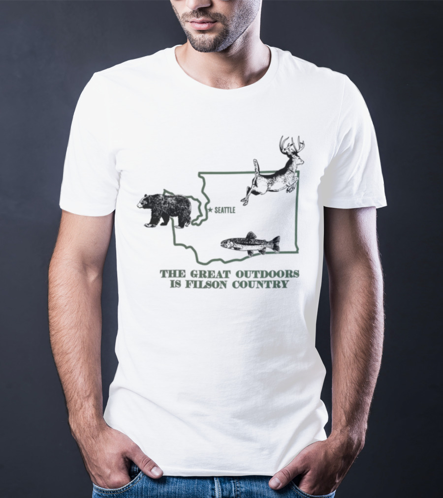 Explore Washington State Wildlife The Great Outdoors Is Filson Country T-Shirt