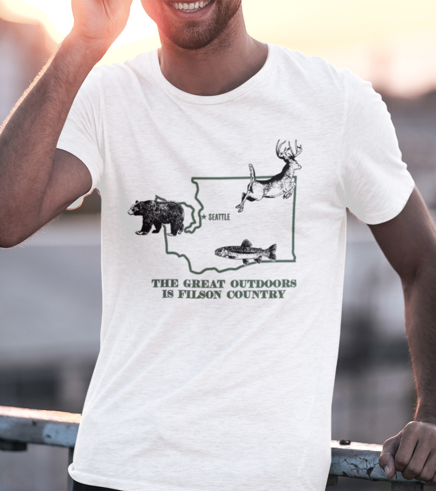 Explore Washington State Wildlife The Great Outdoors Is Filson Country T-Shirt