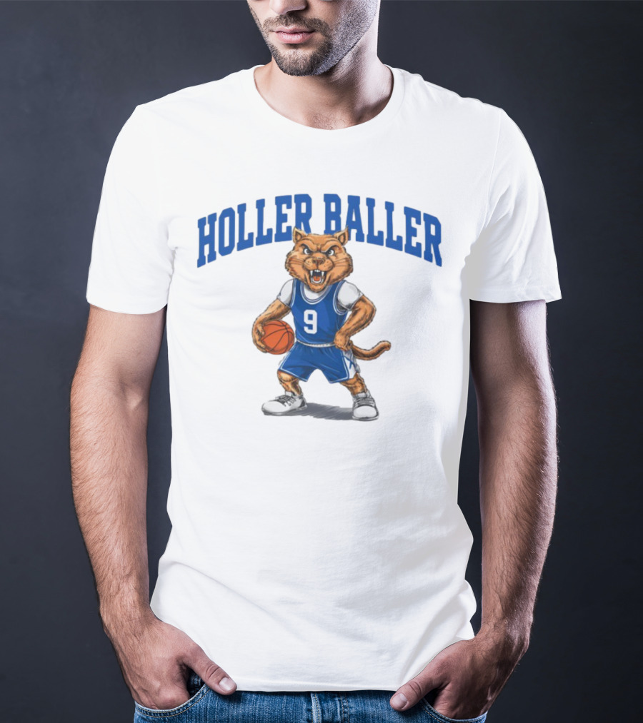 Holler Baller Basketball Wildcat Jersey 9 T-Shirt
