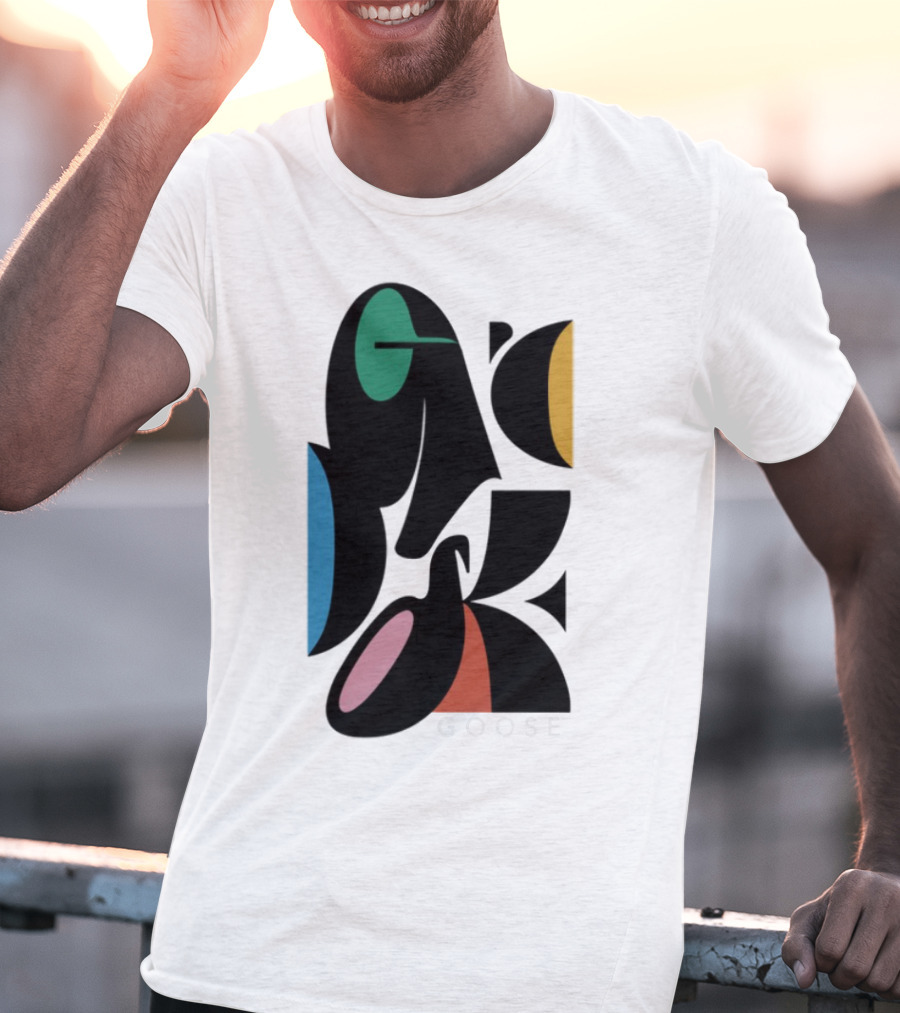 Warp Spheres Goose The Band Colorful Abstract Shapes T-Shirt