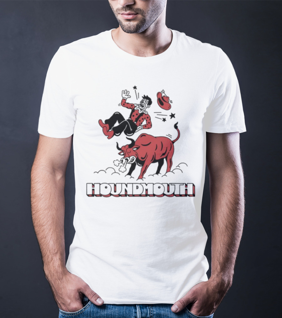 Houndmouth Rodeo Clown Bull Riding Scene T-Shirt