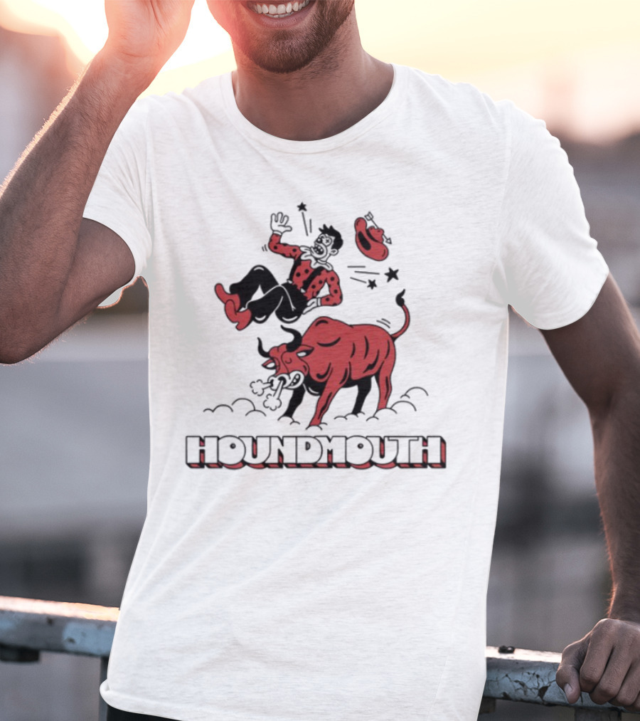 Houndmouth Rodeo Clown Bull Riding Scene T-Shirt