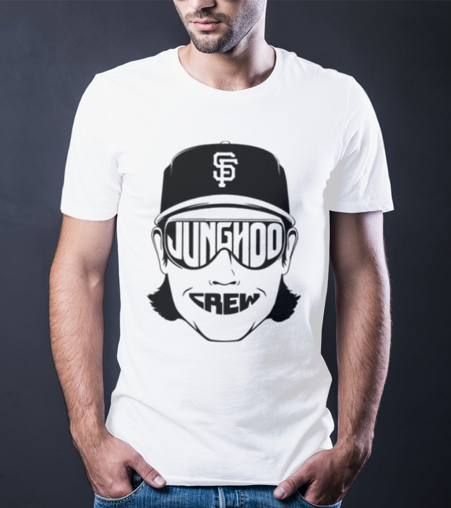 Jung Hoo Crew 2025 Baseball Cap And Sunglasses Design T-Shirt