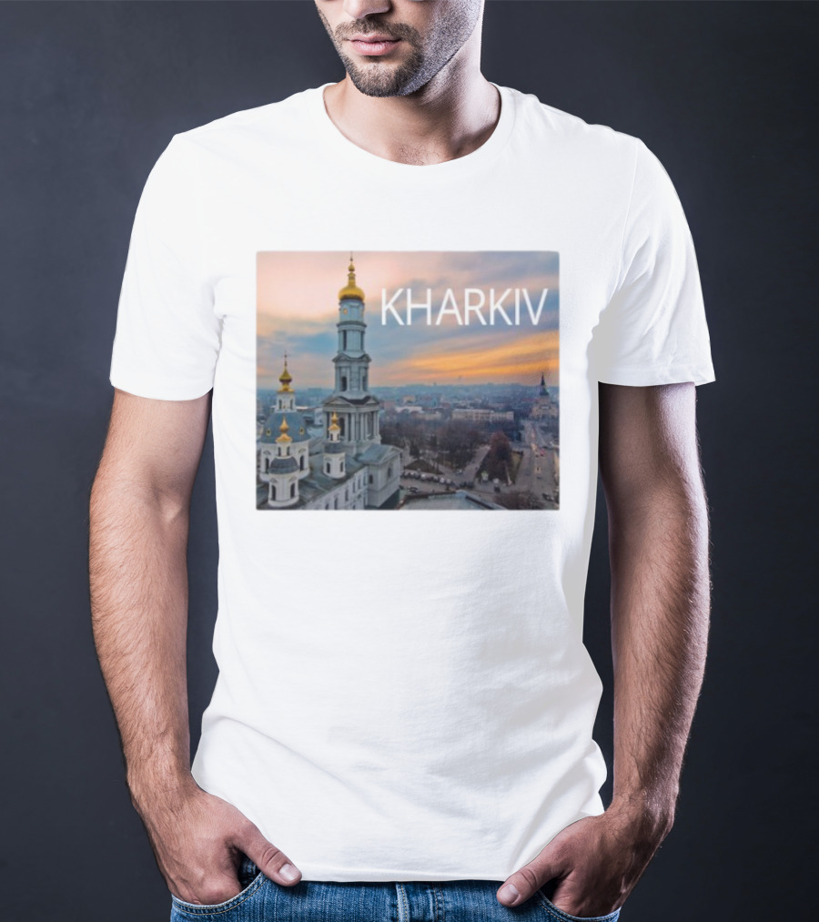 Kharkiv Cityscape With Iconic Golden Domes T-Shirt