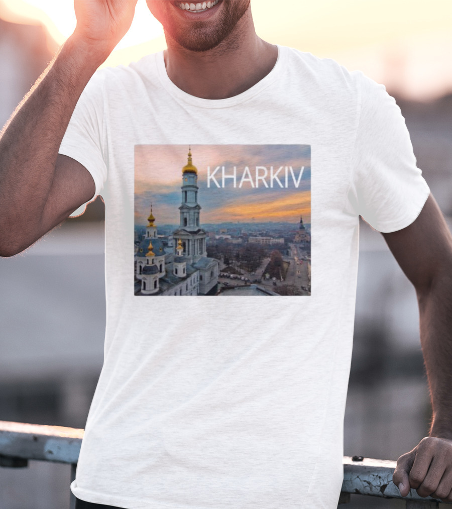 Kharkiv Cityscape With Iconic Golden Domes T-Shirt