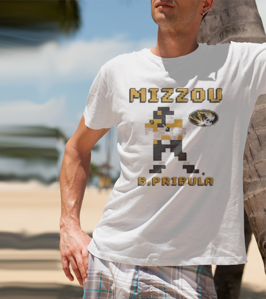 Mizzou B.Pribula 8-Bit Missouri Tigers T-Shirt