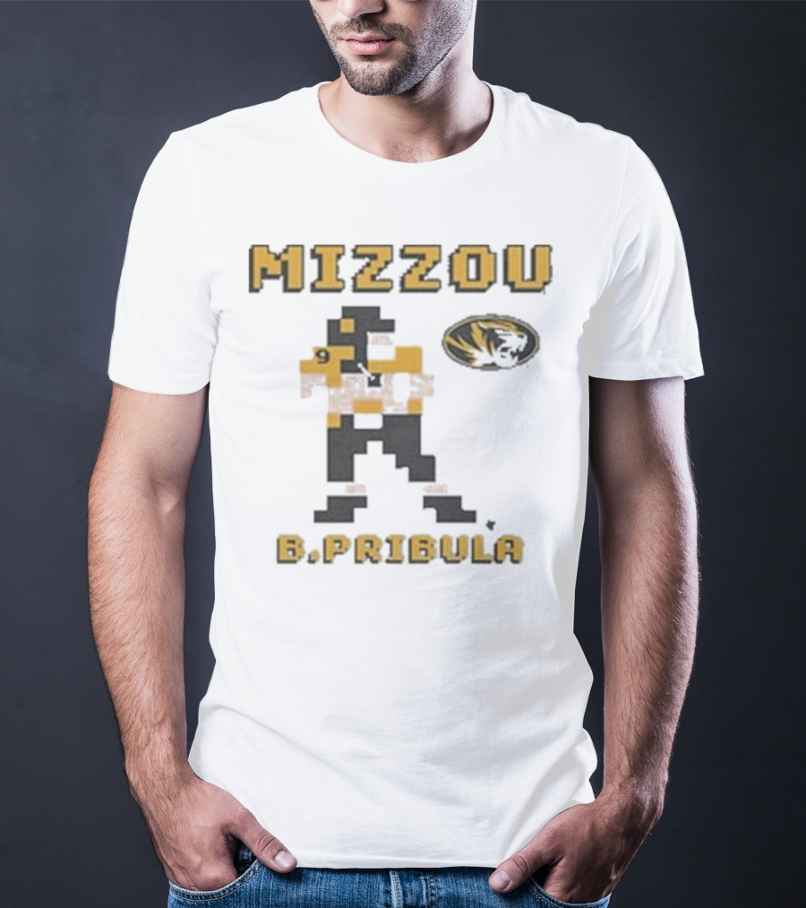 Mizzou B.Pribula 8-Bit Missouri Tigers T-Shirt